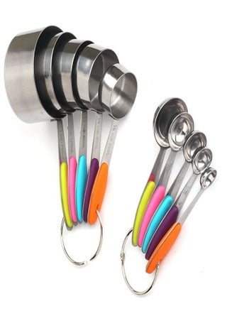 10 Piece Stainless Steel Measuring Cups And Spoons Set For Cooking And Baking Multicolour - pzsku/Z44FEF5FA2EDFFB32FE56Z/45/_/1705030044/d11332da-1768-4def-872c-fe98dc4a8464