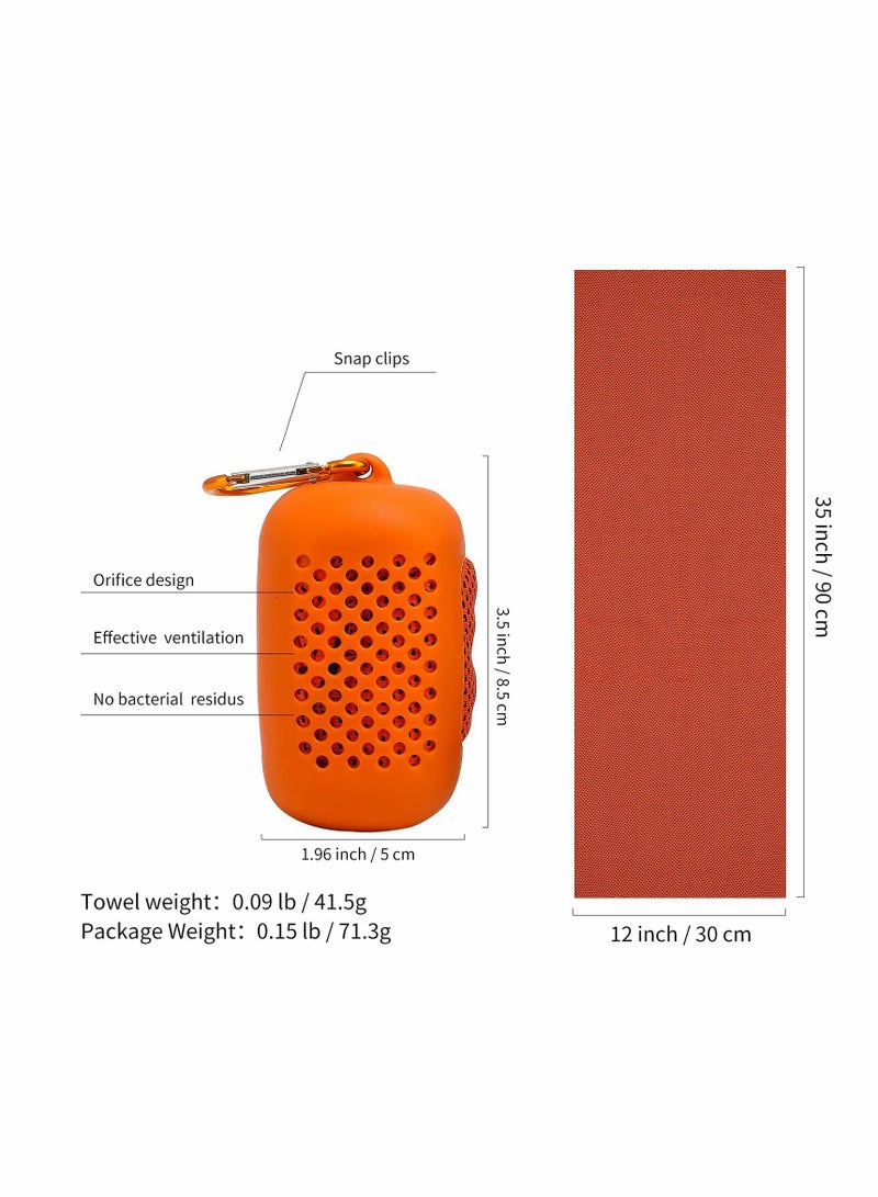 Excefore مناديل تبريد للرقبة والوجه مع حقيبة حمل 3 عبوات، مناديل رياضية للرياضيين، مناديل تبريد ناعمة وقابلة للتنفس، مناديل ميكروفايبر باردة - Image 5