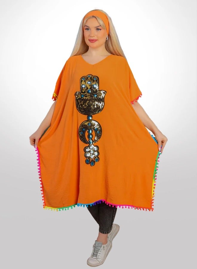Zmurud Crepe Blouse -Embroidered  - Image 1