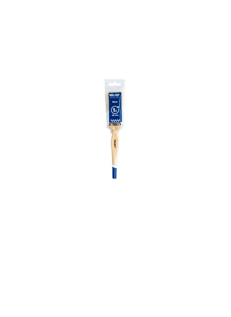 Roll Roy Blue Tip 1.5 Inch Paint Brush Beige Bristle  - Image 3
