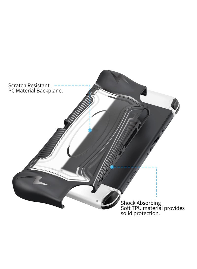 Excefore Switch OLED Case Compatible with Nintendo Switch OLED, Dockable Case for Nintendo Switch OLED, Unique Upgraded Designed, Comfortable & Ergonomic TPU Grip Case for Joy-Con Controller - Image 4