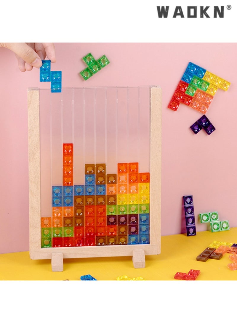 WAOKN 3D Tangram Tetris Educational Game,A Colorful Puzzle Toy that Combines Learning and Fun, Inspiring Mathematical Potential in Children - Image 1