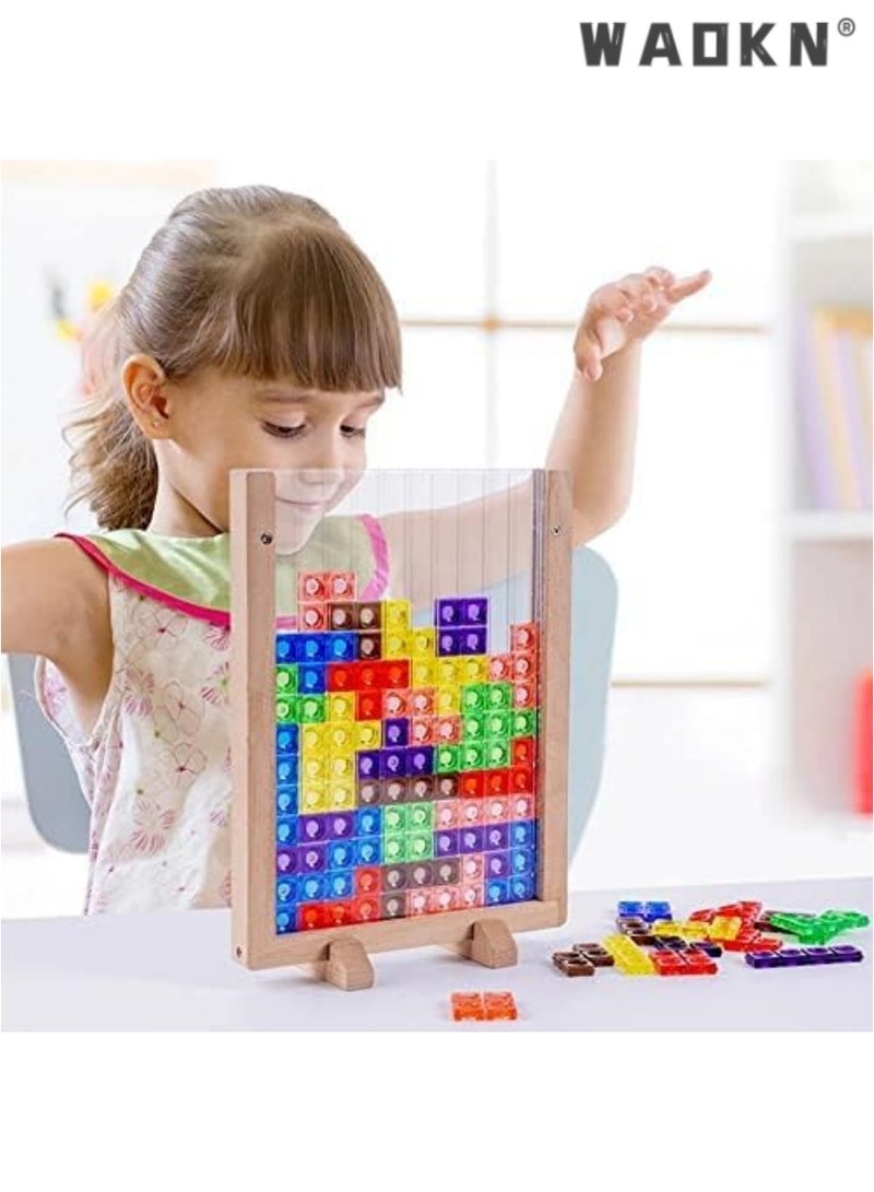 WAOKN 3D Tangram Tetris Educational Game,A Colorful Puzzle Toy that Combines Learning and Fun, Inspiring Mathematical Potential in Children - Image 3