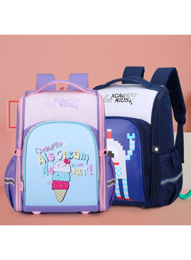 Space Bag Grade One And Two Large Capacity Children's Cartoon Schoolbag Integrated Space Schoolbag For Primary School Students-Color:Green - Image 2