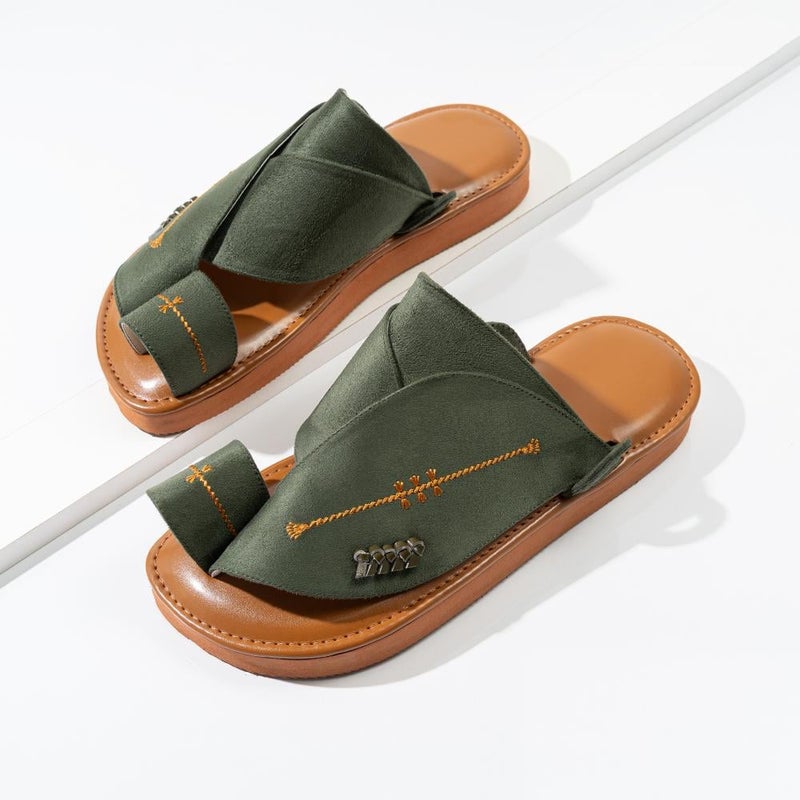 Arabic Sharqi Sandals | Olive | Sandals Traditional footwear - Image 1