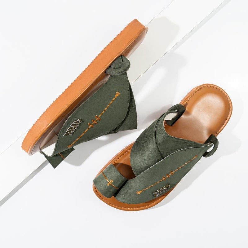 Arabic Sharqi Sandals | Olive | Sandals Traditional footwear - Image 2