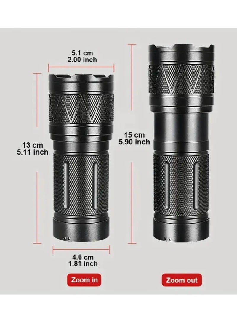 Super Bright LED Flashlight, 12000mAh Rechargeable Battery, Handheld Torch for Home Security, Safety, Cleaning, No Waterproof, Battery Powered - Image 5