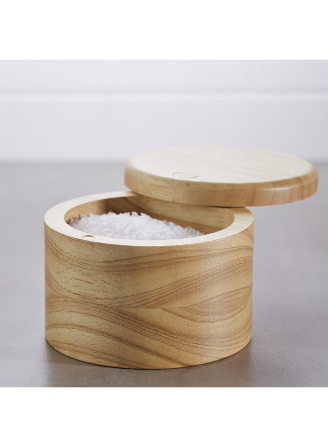 اييشا قبو ملح باراوود مع غطاء من آيشا كاري بانتري وير / صندوق ملح باراوود مع غطاء - 4 بوصات، بني - Image 2