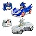 NKOK 128 Scale 24GHz RC Sonic 2PK RC Sonic Silver Officially Licensed Full Function Radio Control Detailed 65 Vehicle and Character Grippy Tires Adjustable Front Wheels - Image 3