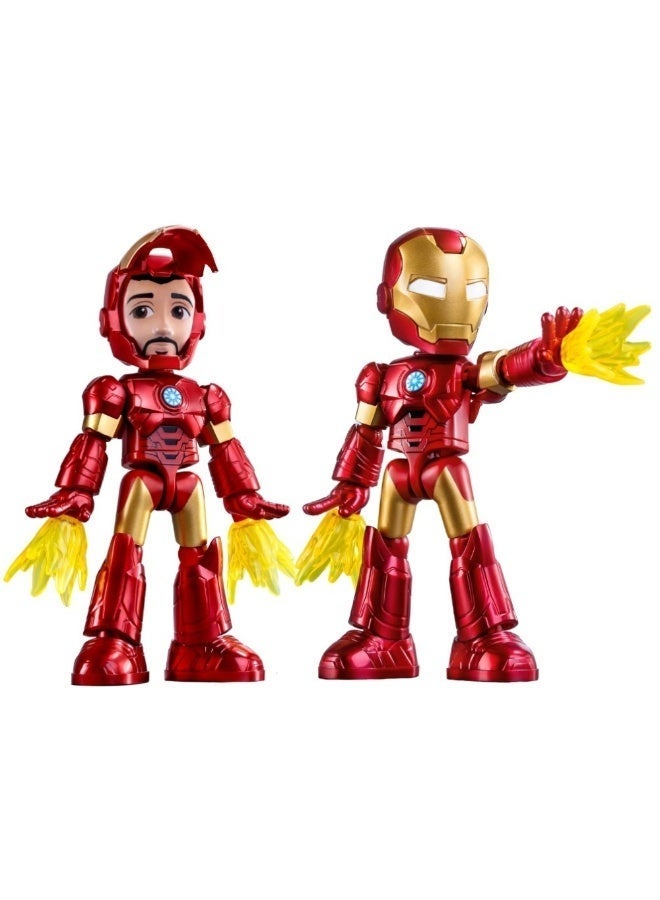 BLOKEES Spidey Amazing Friends Iron Man Figure | Tony Stark Model Kit | Collectible Block Toy for Kids & Adults | Licensed Marvel Action Figure - Image 1