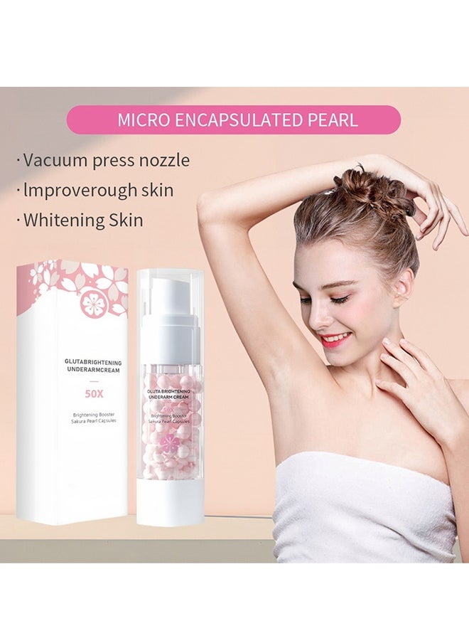 SAKURA Gluta Brightening Underarm Cream, Sakura Underarm Whitening Cream, Sakura Pearl Capsule, Brightening Booster Sakura Pearl Capsules, Cosros Sakura Gluta Brightening Underarm Cream  - Image 5