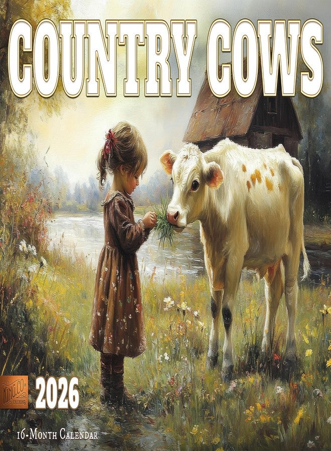 The KING Company 2026 Country Cows Wall Calendar 16-Month X-Large Size 14x22, Calendar by The KING Company-Monster Calendars - Image 1