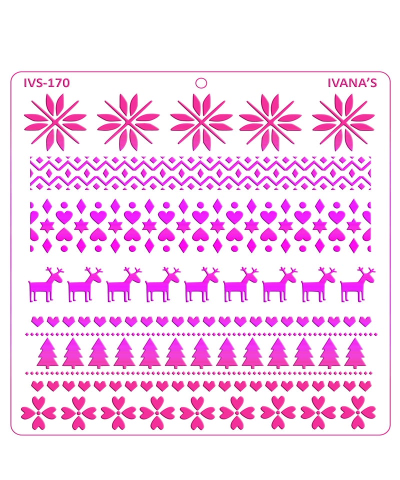 IVANA'S Kids Drawing Stencil for Art & Craft, DIY Decorative Stencil for Painting on Canvas, Fabric, Cloth, Paper, Glass, Furniture and Wall, Size - 6 x 6 inch, Pack of 1, IVS-170, Off White - Image 3