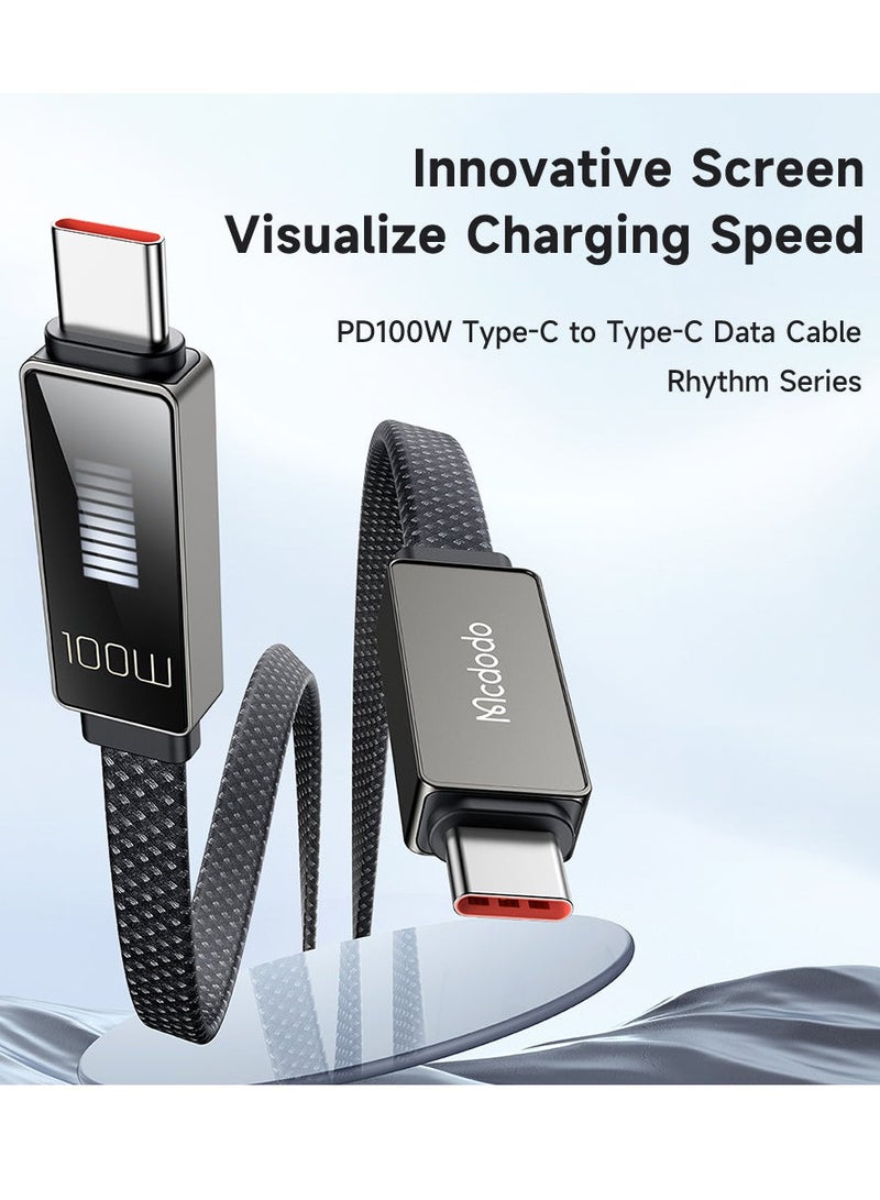 Mcdodo كابل بيانات مكدودو CA-447 من سلسلة ريثم 100 واط من نوع C إلى نوع C بطول 1.2 متر - Image 3