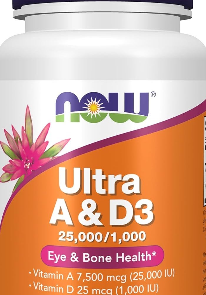 NOW Foods Ultra A & D3 100 Softgels - Eye & Bone Health Supplement - Image 1