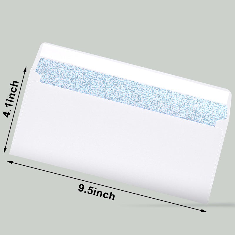 Joyberg 72 Packs #10 Envelopes, Business Envelopes, Envelopes Self Seal, Security Envelopes, Peel and Seal Closure, Size 4-1/8 X 9-1/2 Inches, White, 26LB - Image 2
