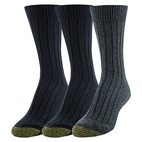 GOLDTOE Women's Weekend Socks, 3-Pairs, Black Assorted, Shoe Size: 6-9 - Image 1