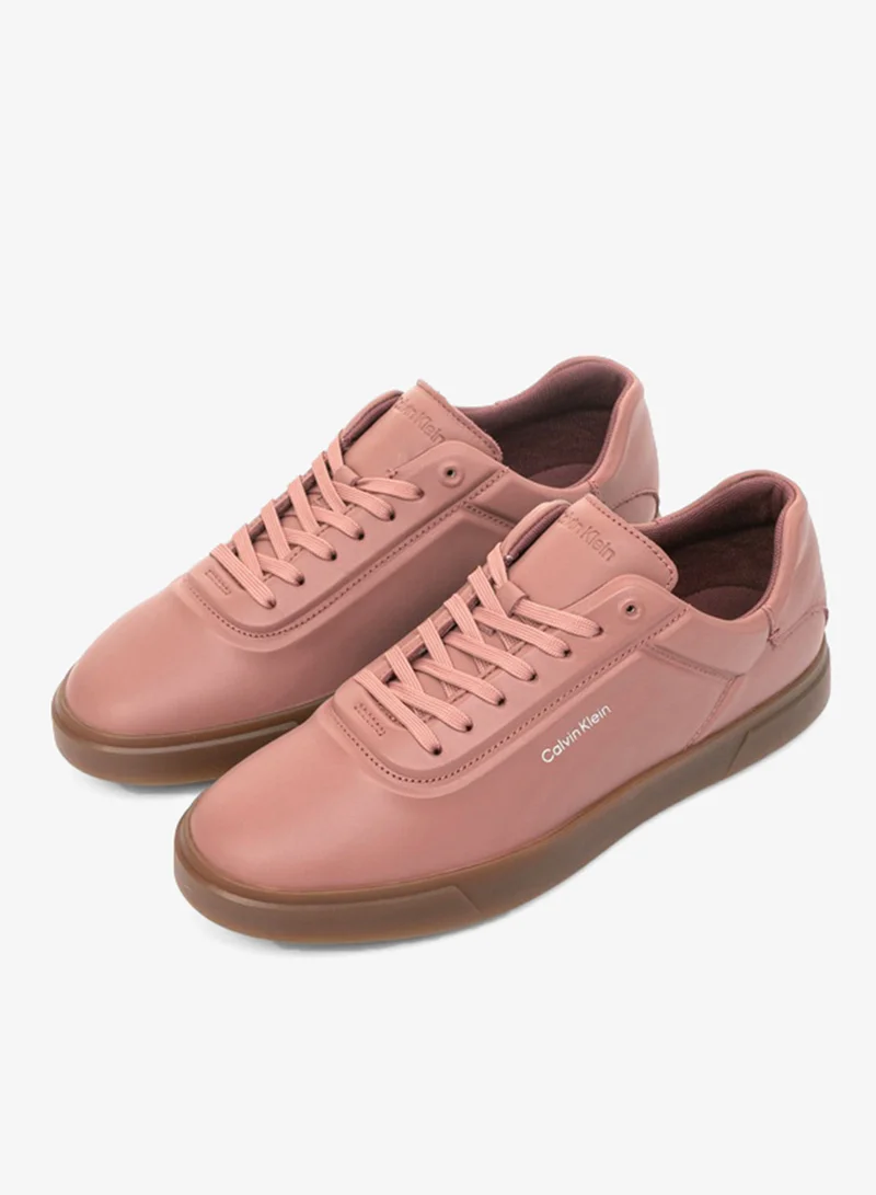 CALVIN KLEIN Brooke - Leather Tonal Logo Trainers