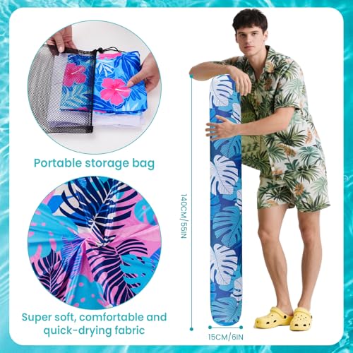 Brmoka 2 Pack Inflatable Swimming Pool Noodles Jumbo, Quick Drying Soft Fabric Covered Pool Noodle Jumbo with Portable Storage Bag, Premium Buoyancy for Summer Swim Pools Party - Image 5