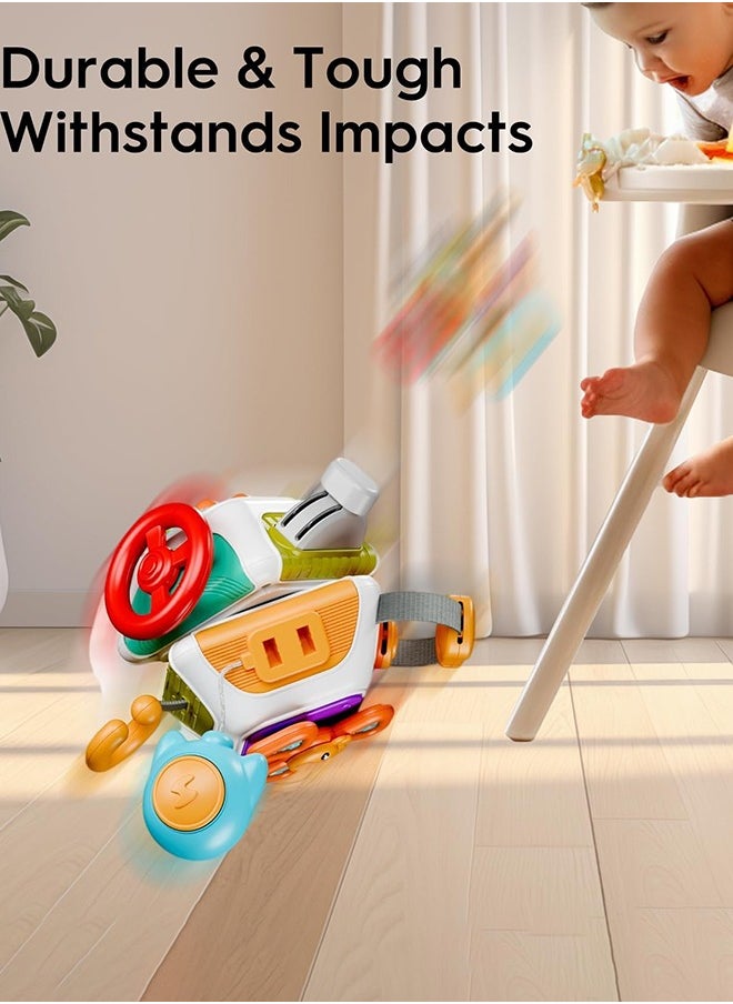Garlo Baby Busy Board Cube, Montessori Sensory Toys for Toddler 1-3, Infant Carseat Plane Travel Toy, Educational Learning Activities, Baby Birthday Gift 6 9 12 18 Months 1 2 Year Old Boy Girl  - Image 2