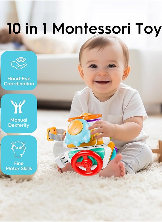 Garlo Baby Busy Board Cube, Montessori Sensory Toys for Toddler 1-3, Infant Carseat Plane Travel Toy, Educational Learning Activities, Baby Birthday Gift 6 9 12 18 Months 1 2 Year Old Boy Girl  - Image 3