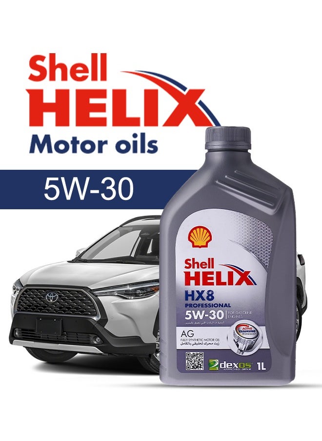 Shell Engine Oil – For TOYOTA Corolla  2024 - 2020، 5 Liter، viscosity 5w30 Shell - With Engine Oil Filter - 2020 2021 2022 2023 2024 