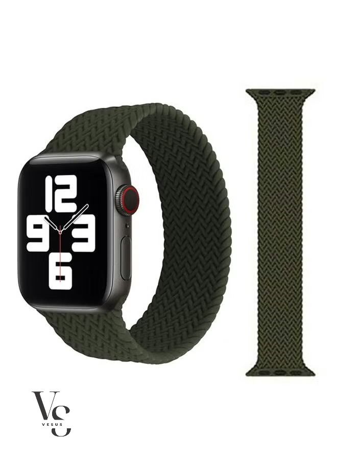 vesus Braided Solo Silicone Loop Strap Band Green