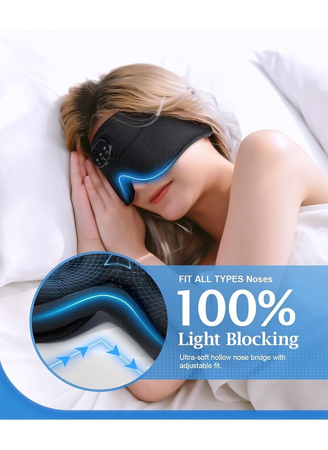 General - Bluetooth Sleep Headphones White Noise Sleep Mask,3D Eye Mask for Sleeping,38 Relaxing Soothing Sounds,16hrs Playingtime,Light Blocking Eye Mask, Auto - off Timer - Image 1