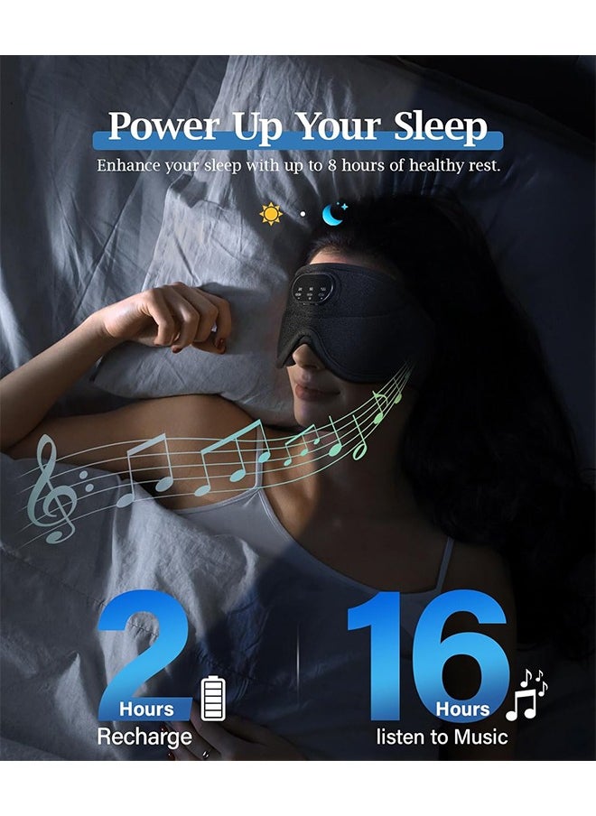 General - Bluetooth Sleep Headphones White Noise Sleep Mask,3D Eye Mask for Sleeping,38 Relaxing Soothing Sounds,16hrs Playingtime,Light Blocking Eye Mask, Auto - off Timer - Image 1