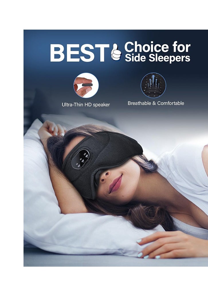 General - Bluetooth Sleep Headphones White Noise Sleep Mask,3D Eye Mask for Sleeping,38 Relaxing Soothing Sounds,16hrs Playingtime,Light Blocking Eye Mask, Auto - off Timer - Image 1