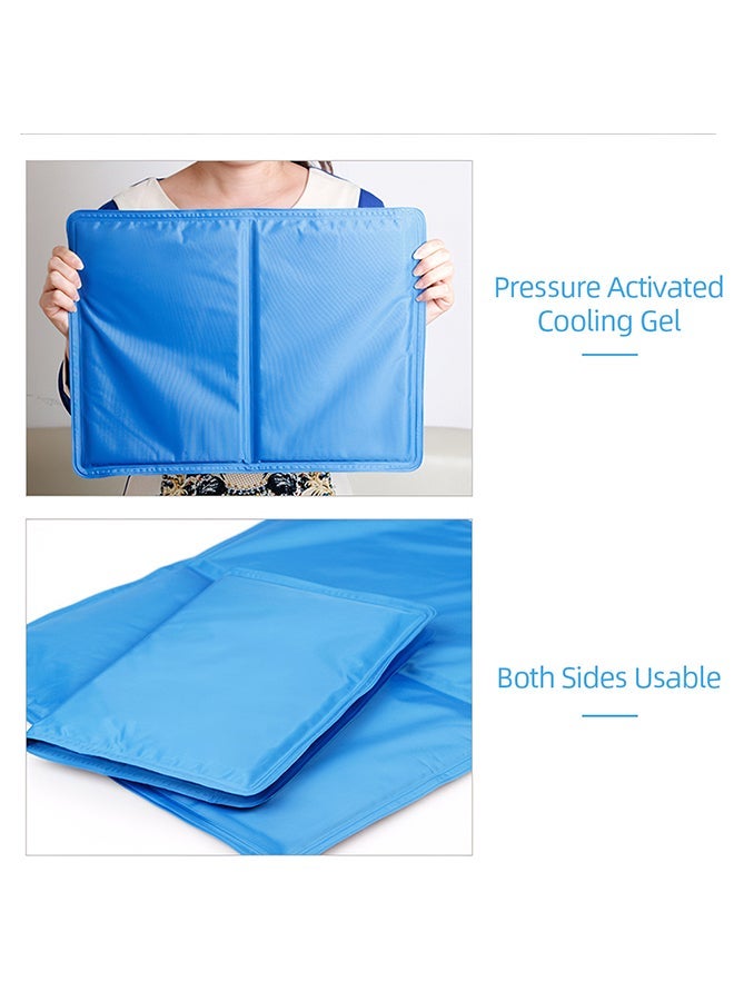 NIBEMINENT Activated Cooling Gel Foldable Pet Mat Blue - Image 2