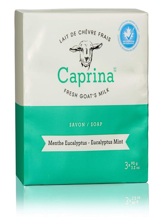 Caprina Fresh Goat’s Milk Bar Soap, Eucalyptus Mint | Organic Goat Milk Hand & Body Soap Bars, Moisturizing, Biodegradable, All-Natural & Eco-Friendly | With Vitamins A, B2, and B3-3.2 oz. (8 Pack - Image 1