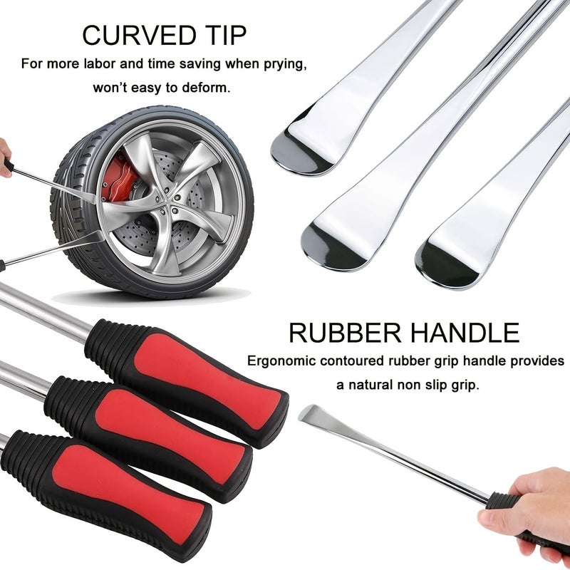 Set Of 3 Versatile Crowbars For Vehicle Upkeep And Tire Changing - Image 3