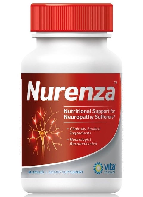 Nurenza Neuropathy Supplement for Nerve Health and Repair. Natural R-ALA Form 10x Strength with Vitamins and Antioxidants to Renew and Revitalize Feet, Hands, Legs, and Toes. 60 Ct.
