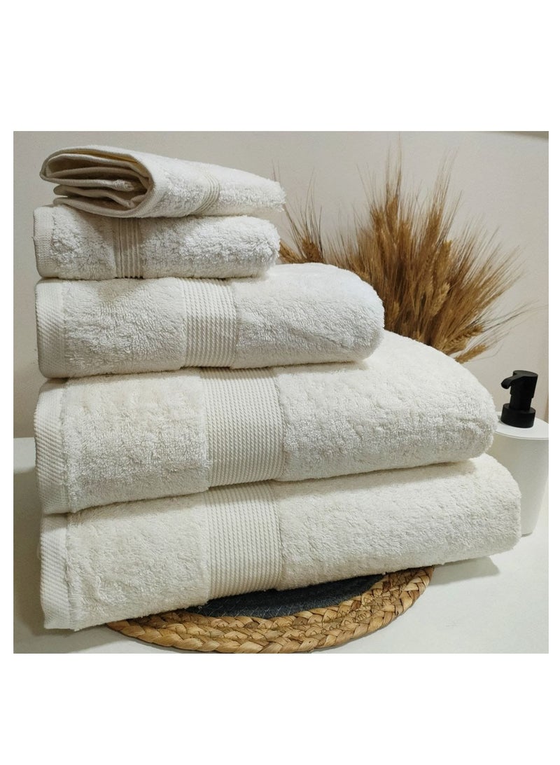 جاكاردينا طقم جاكاردينا 5 قطع مقاسات 2(30*30) (50*100) (70*140) (90*150) 