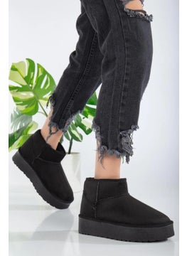 Fort Elanaz Suede Fur Lined Thick Sole Mini Ankle Short Women's Boots  - Image 1