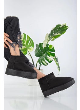 Fort Elanaz Suede Fur Lined Thick Sole Mini Ankle Short Women's Boots  - Image 2
