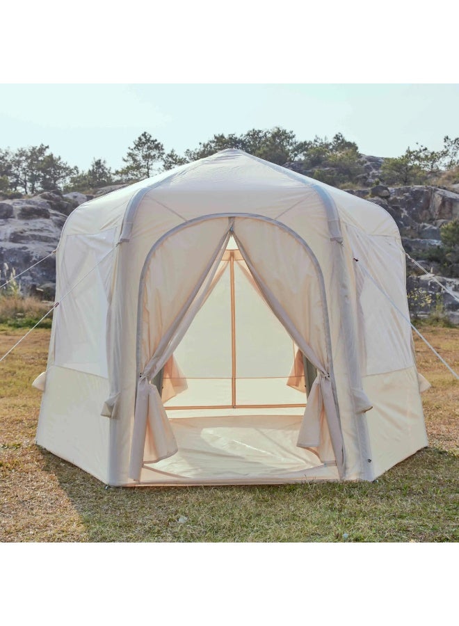 توبيز خيمة توبي القابلة للنفخ 03 خيمة تخييم مع مضخة، خيام تخييم فاخرة تتسع من 4 إلى 6 أشخاص، سهلة التركيب، خيمة أكسفورد خارجية مقاومة للماء والرياح ومناسبة لـ 4 فصول - Image 1