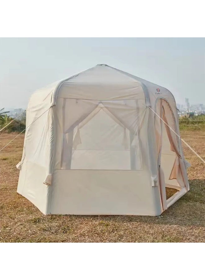 توبيز خيمة توبي القابلة للنفخ 03 خيمة تخييم مع مضخة، خيام تخييم فاخرة تتسع من 4 إلى 6 أشخاص، سهلة التركيب، خيمة أكسفورد خارجية مقاومة للماء والرياح ومناسبة لـ 4 فصول - Image 3