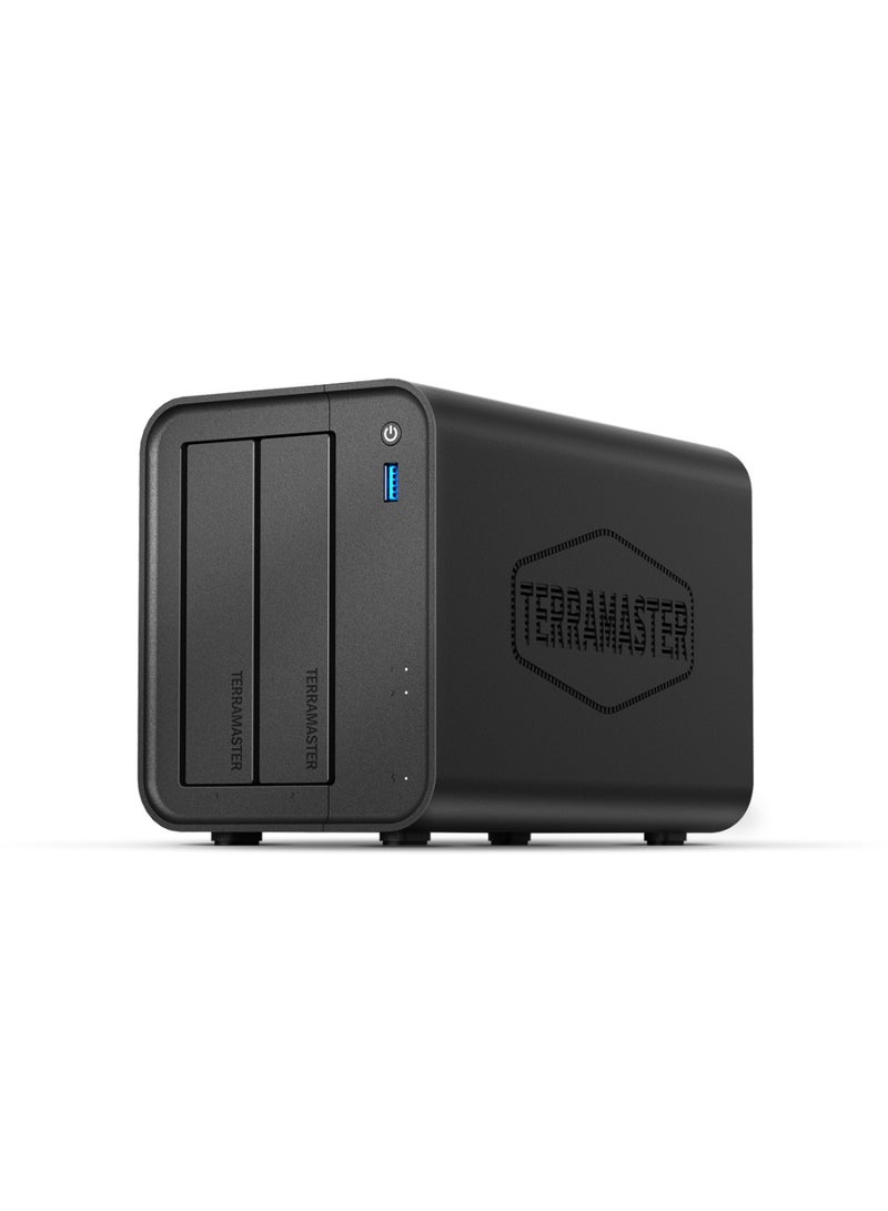 TERRAMASTER TERRAMASTER F2-425 2-Bay NAS Storage – Intel x86 Quad-Core CPU, 4GB RAM, 2.5GbE LAN, Network Attached Storage Multimedia Server for Home Users (Diskless) - Image 1