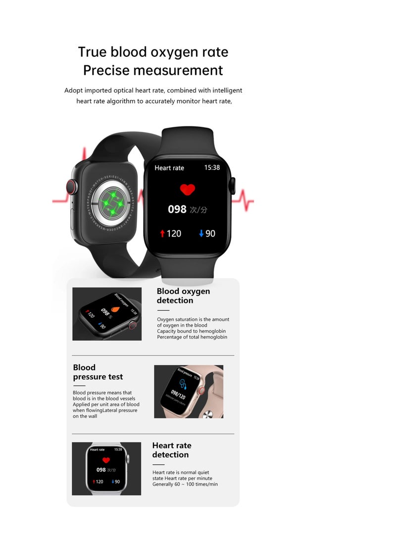 Sports Watch AMOLED display Full Screen With Health Fitness Tracker +addition Replacement 45mm - Image 3