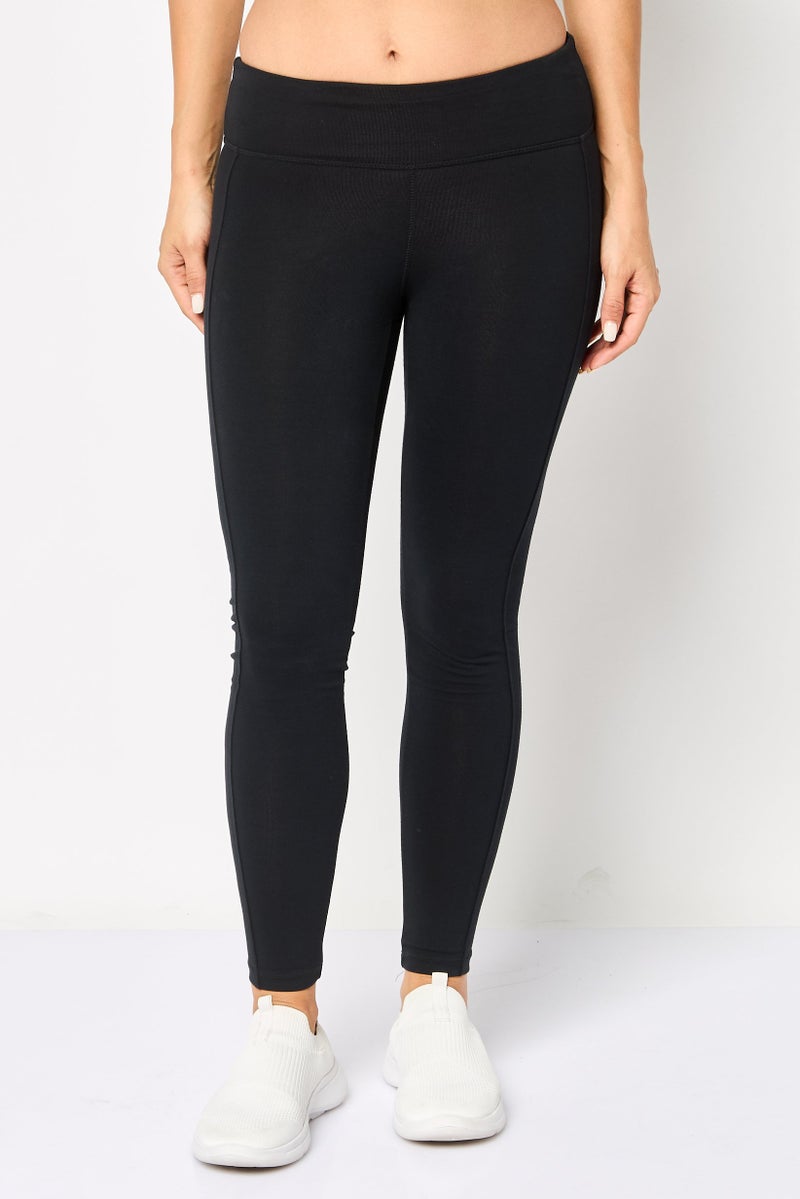 New Balance Women Sportswear Fit Brand Logo Training Leggings, Black - Image 1