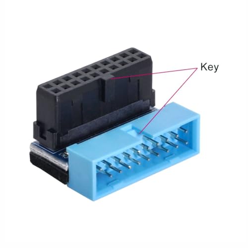 chenyang USB 30 Front Panel Header 1920Pin Male to Female 90 Degree Down Angled Mainboard Header Gender Changer Connector Adapter - Image 3