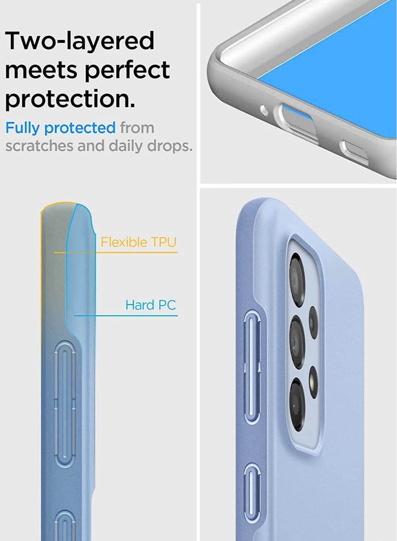 سبايجن ذيين فيت حافظة واقية لجهاز ل سامسونج جالاكسي A33 - كريم بلو - Image 4