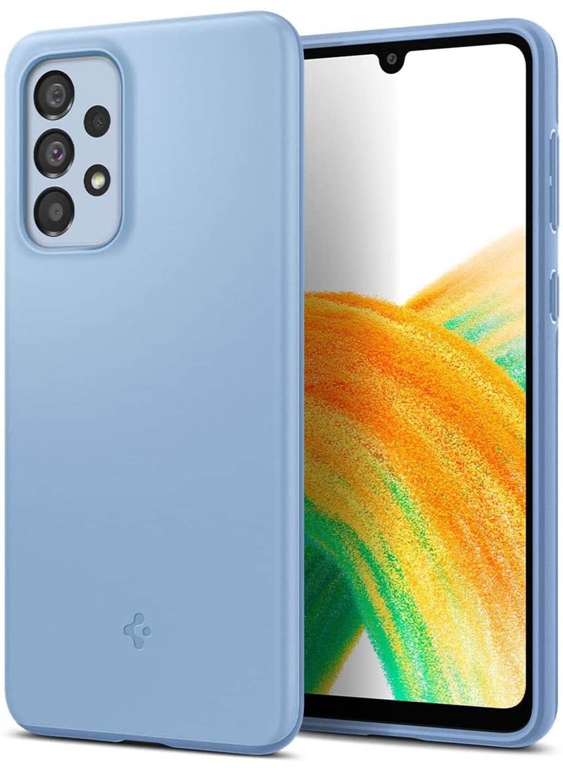 سبايجن ذيين فيت حافظة واقية لجهاز ل سامسونج جالاكسي A33 - كريم بلو - Image 1