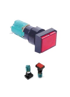 Real Tend Real Tend Rectangular Red 220V 1a1b (1No 1NC) Illuminated Push Button Switch - Alternate 