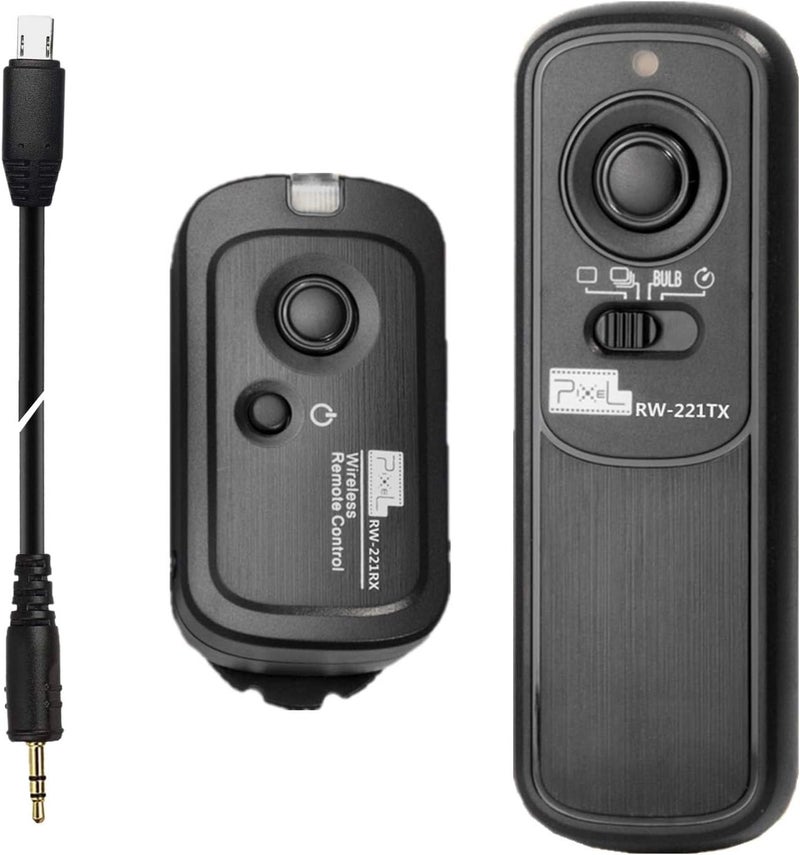 Pixel 2.4GHz Digital Wireless Remote Control S2 Remote Shutter Release for Sony ZV-1 A58 A68 A1 A9 A7 A7II A7R A7RII A7S A5000 A5100 A6000 A6300 A6400 A6500 A6600 RX100II HX300 HX400 HX400V HX50V HX90 - Image 1