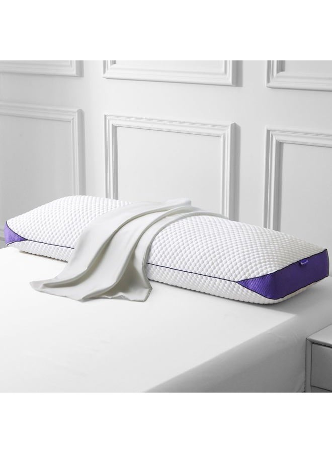 HOMELAB Adjustable Shredded Memory Foam Body Pillow Bundle with Mulberry Silk Pillowcase, Cooling Long Pillow Full Support for Side Sleepers, Back, Hip & Leg Comfort, 1 Pack 20"x52" - Image 2