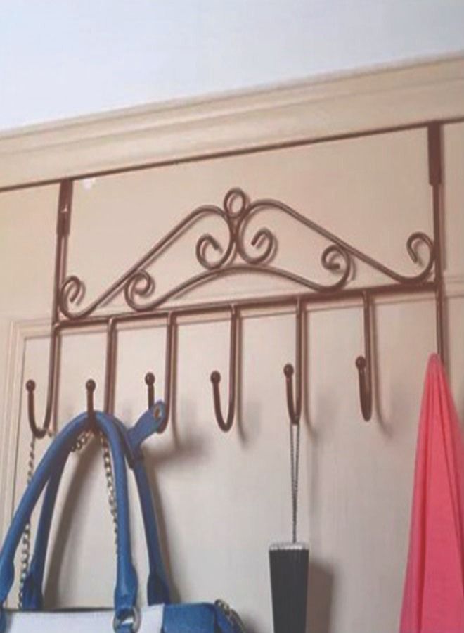 ZCM-HAPPY 2-Piece Bag Towel Coat Clothes Hat Over Door Hanger - Image 2