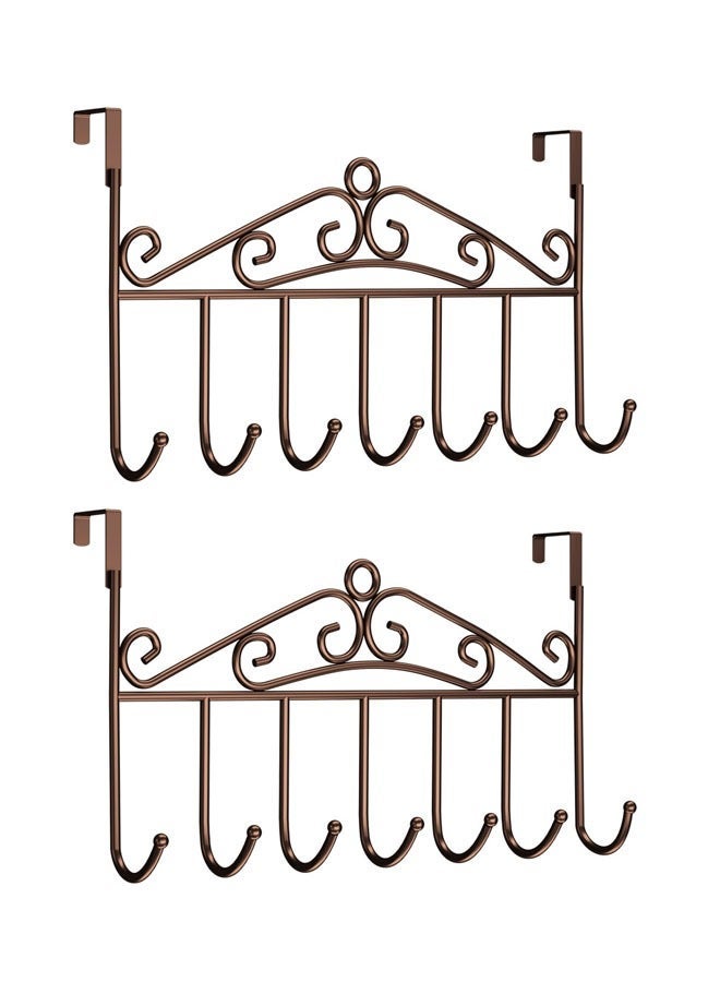 ZCM-HAPPY 2-Piece Bag Towel Coat Clothes Hat Over Door Hanger - Image 1